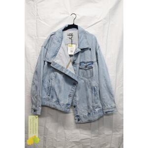 KBB by Kahlana Women's The Denim Jacket Light Wash XL